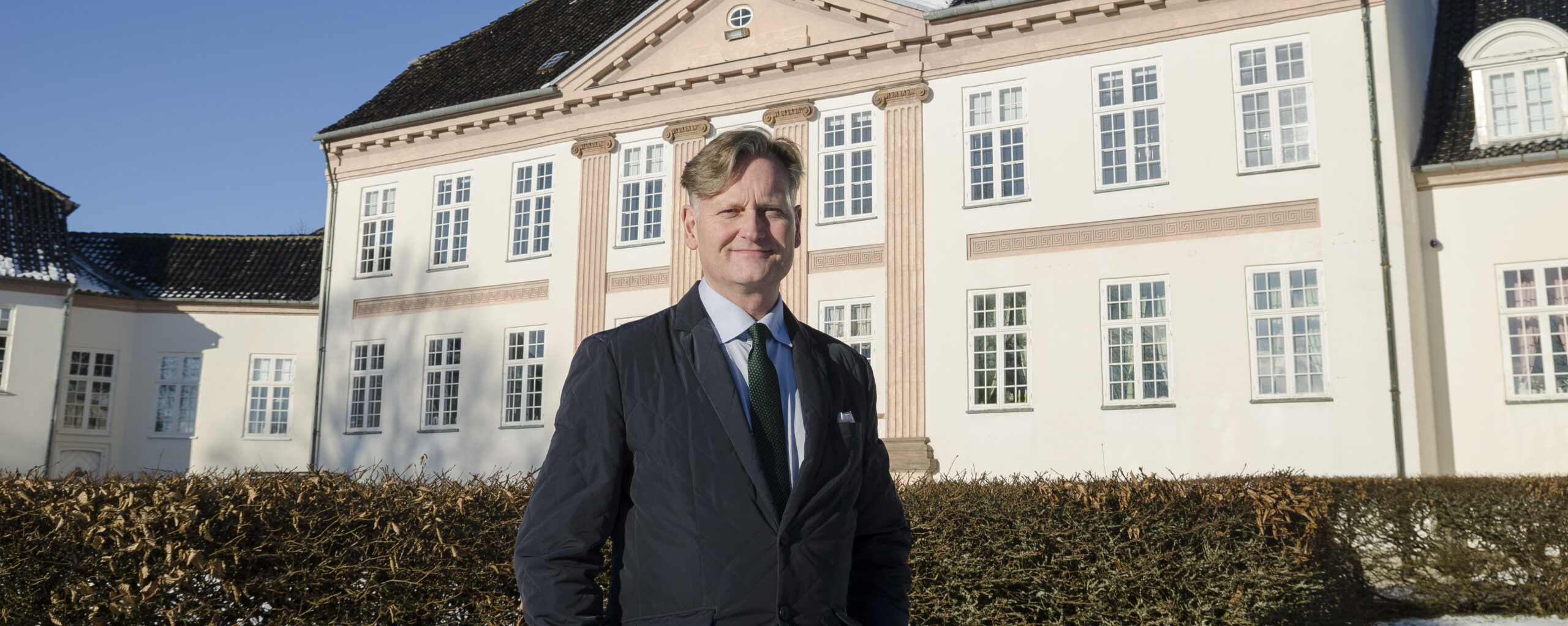 Arbodania CEO Michael Schnor in front of Collet Lundbygaard Estate